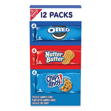 Variety Pack Cookies, Assorted, 20 Oz Box, 12PK